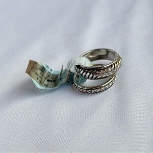 Retired Bright “Sacred” Sterling Silver Women's Ring SZ6